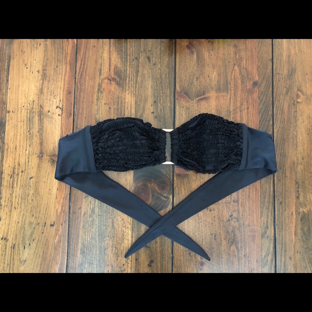 Pily Q Black Ruffled Bikini(top&bottom)